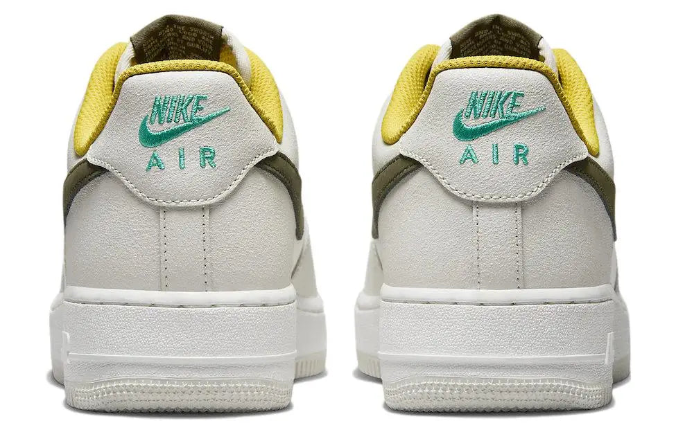 Nike Air Force 1 Low '07 PRM Light Bone Cargo Khaki Vivid Sulfur Sneakers shoes With Original Box