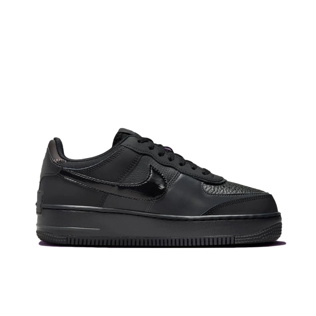 Nike Original Air Force 1 Shadow Leather Fashion Low Top Women's Sneakers Black