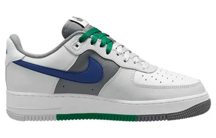 Nike Air Force 1 Low '07 LV8 Split Light Silver Deep Royal Blue Sneakers shoes With Original Box